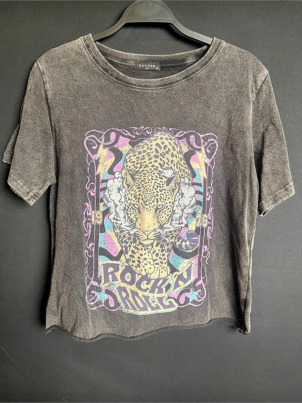 Zutter Rock N Roll Leopard Graphic Tee